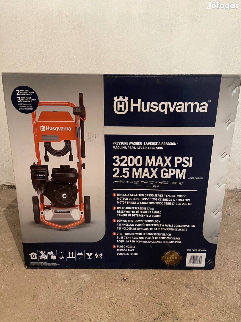 Husqvarna benzines magasnyomásu moso