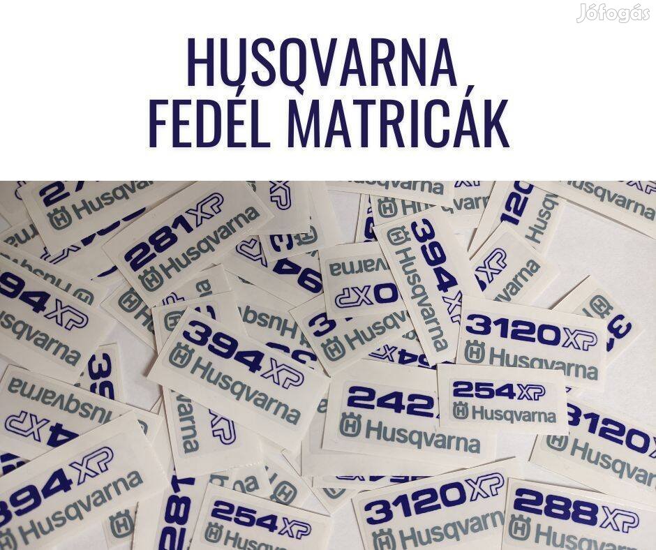 Husqvarna láncfűrész fedélmatricák