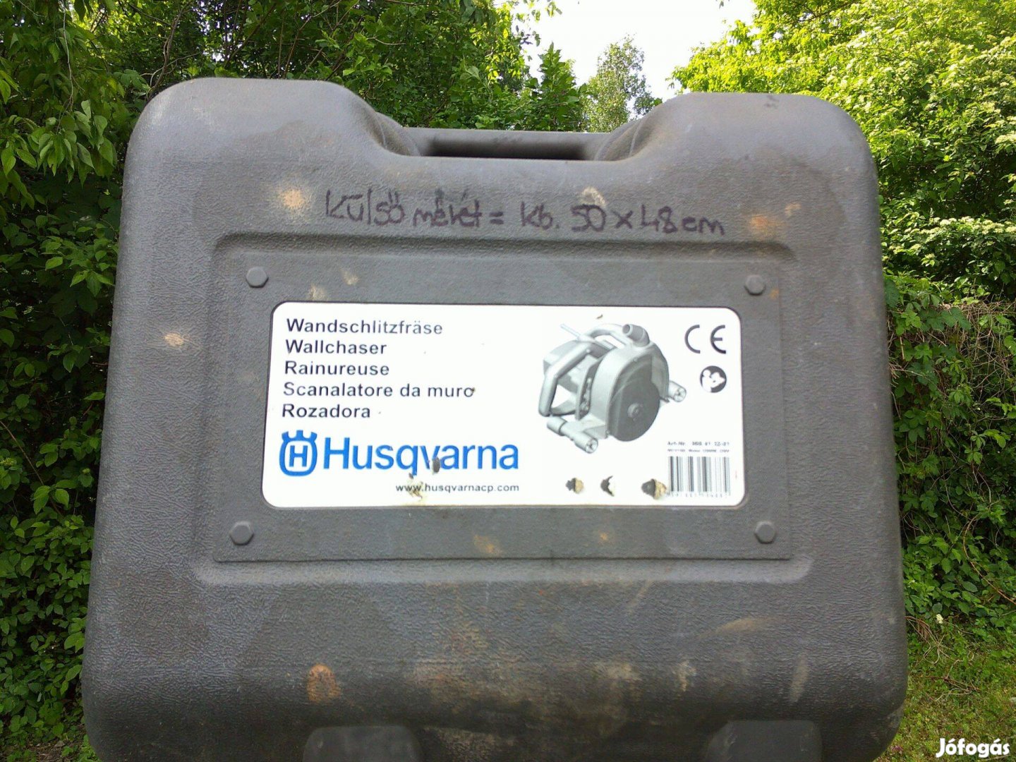 Husqvarna,üres-gyári,erős-maszív szerszámgép bőrőnd eladó