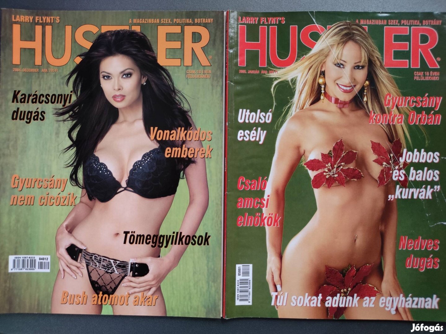 Hustler 2004 12,  2005 1-s számai!!!