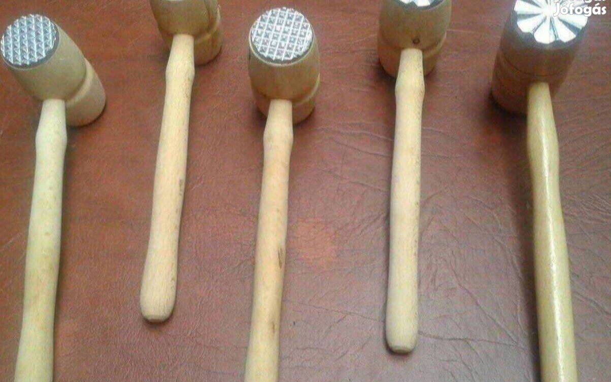 Húsverő kalapács fa húsklopfoló Új