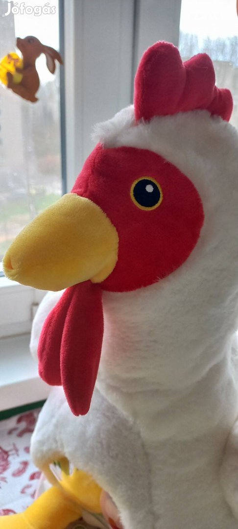 Húsvéti Plüss tyúk tojásokkal nagy méret - Új