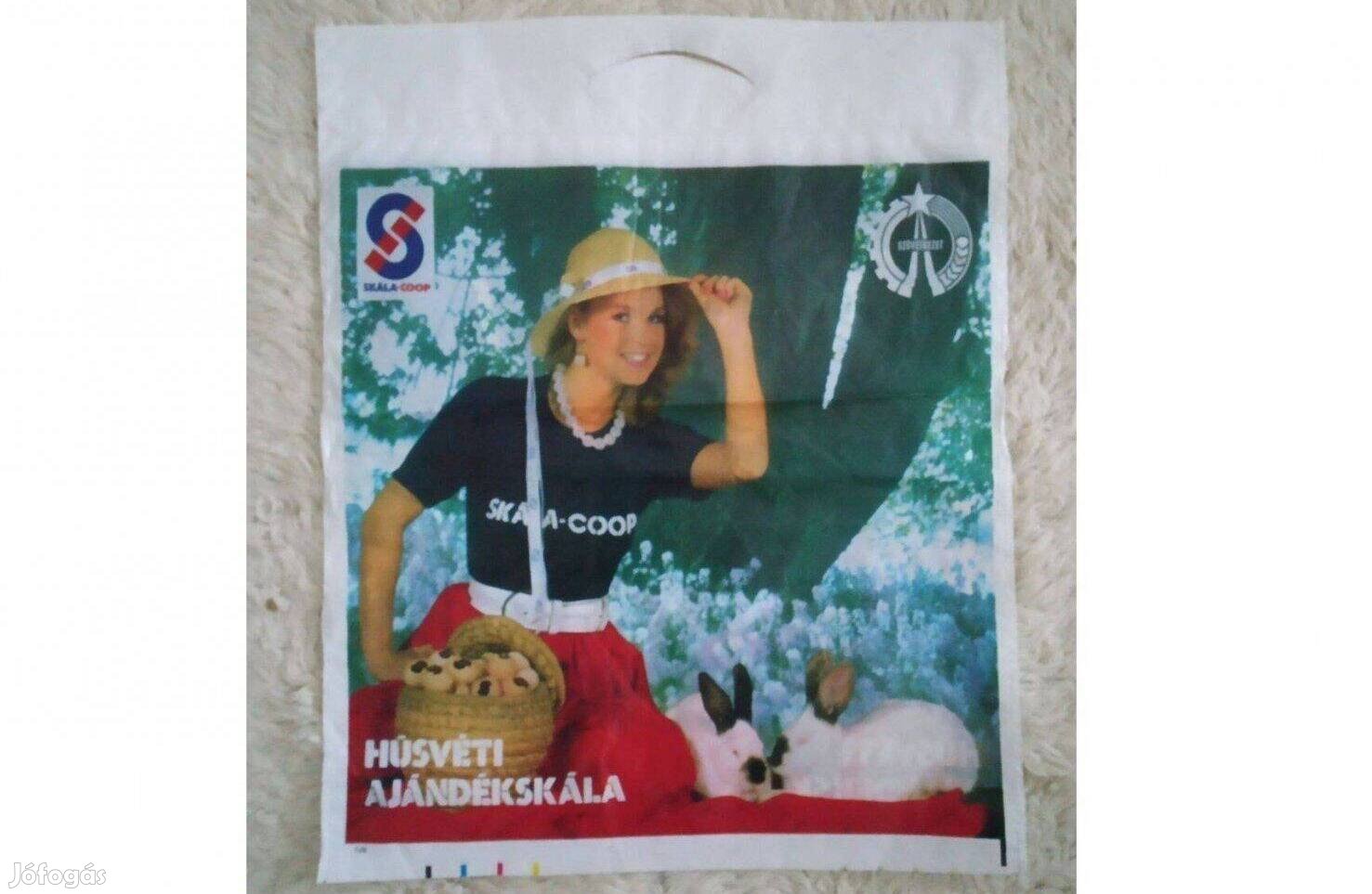 Húsvéti ajándékskála. Skála Coop retro, új, sosem használt szatyor