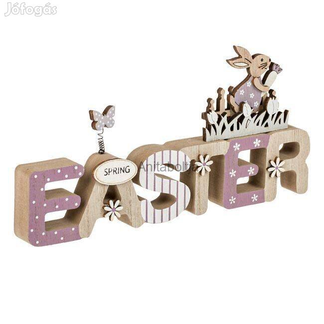 Húsvéti fa dekoráció Lila "Easter" nyúl 23x2x12cm