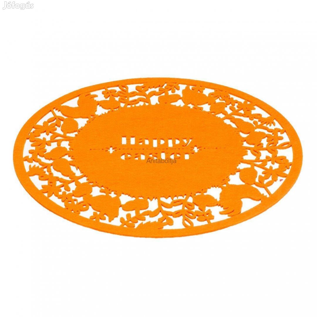Húsvéti filc tányéralátét narancssárga 33 cm