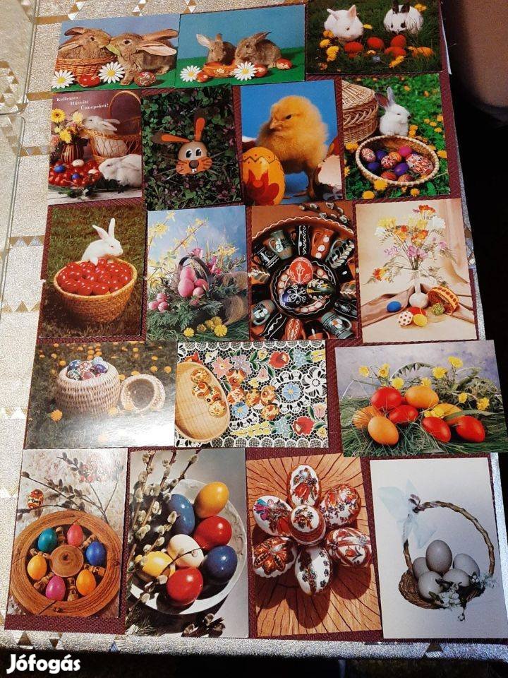 Húsvéti képeslapok, posta tiszta 32 db-os, egyben megéri!!