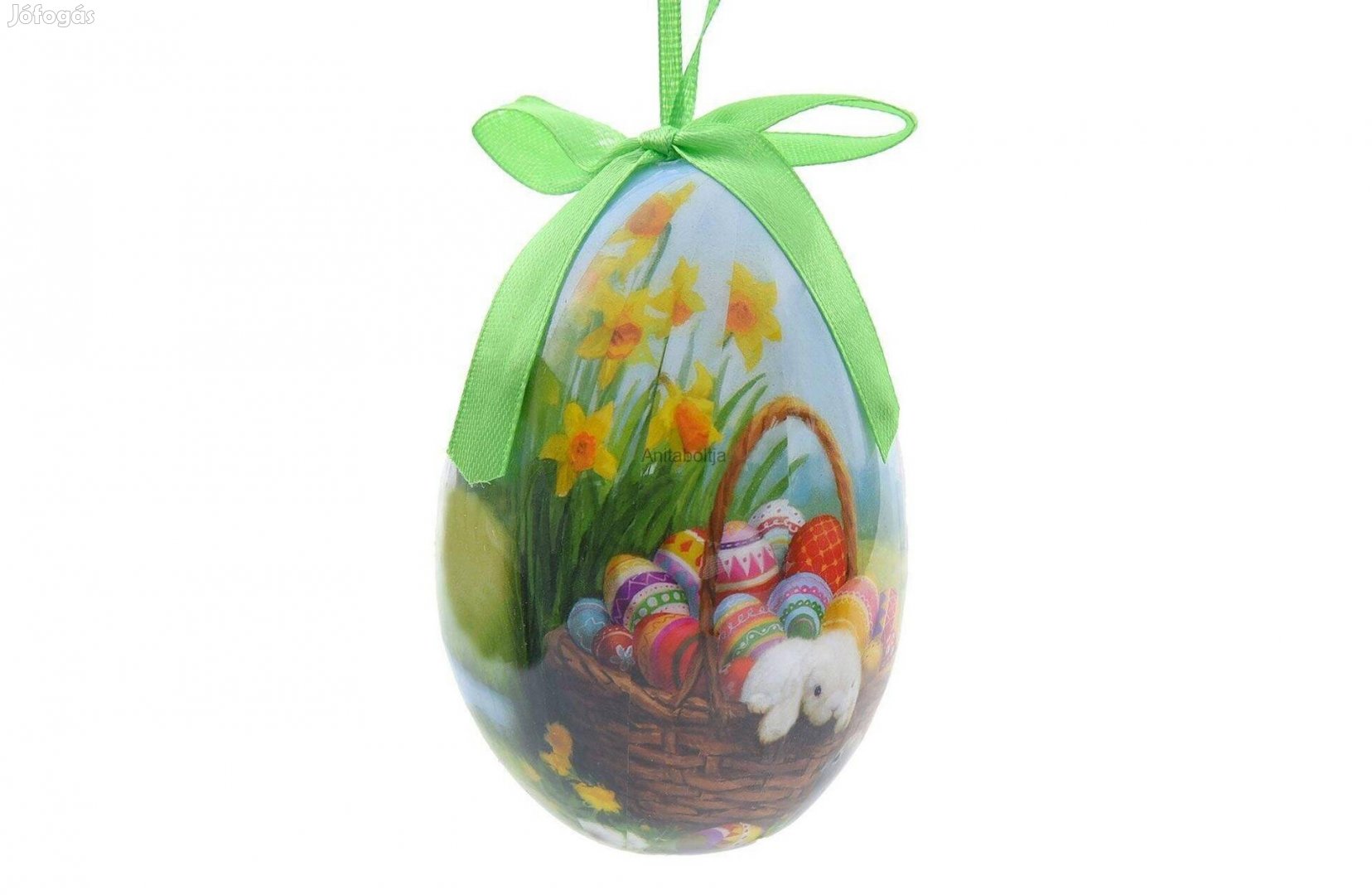Húsvéti tojás - Nárciszokkal 10 cm