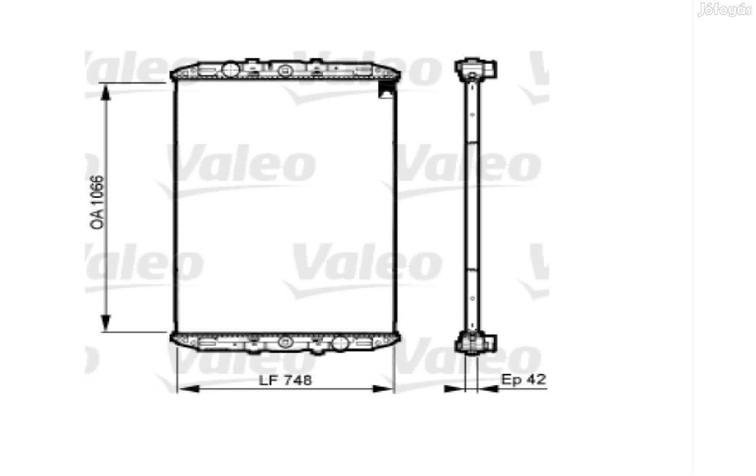 Hűtő, motorhűtés Valeo 733509 DAF
