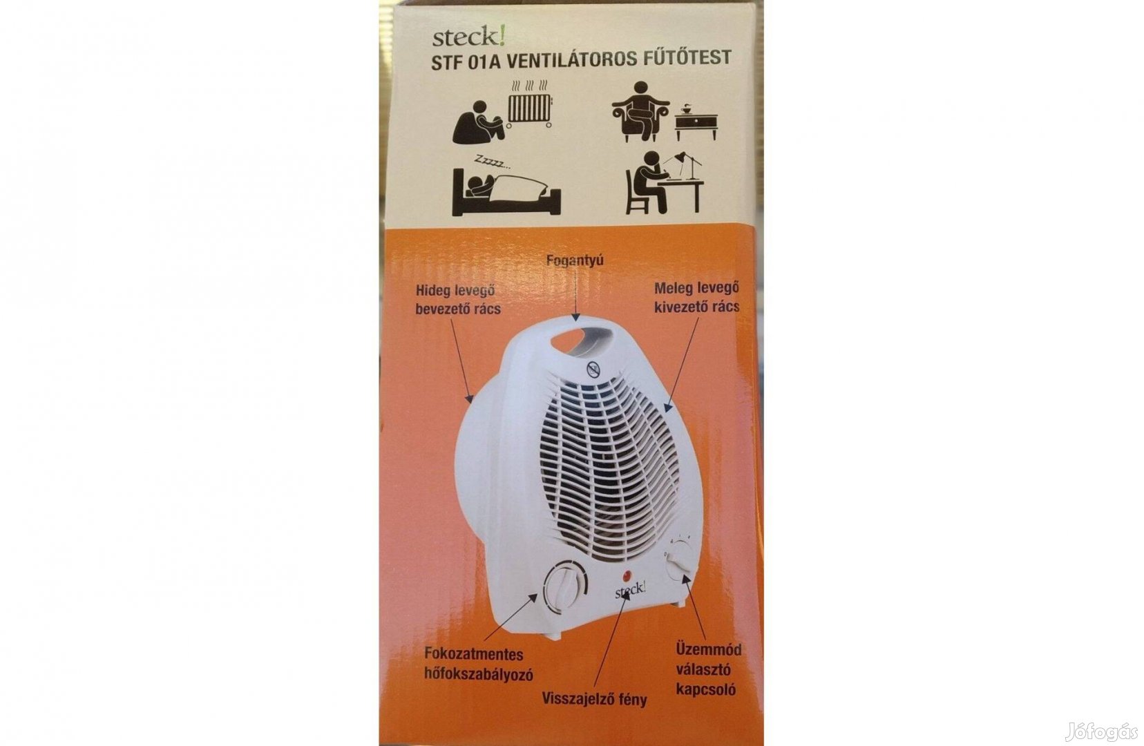 Hűtő fűtő ventilátor biztonsági-felborulása-elleni-kapcsolóval