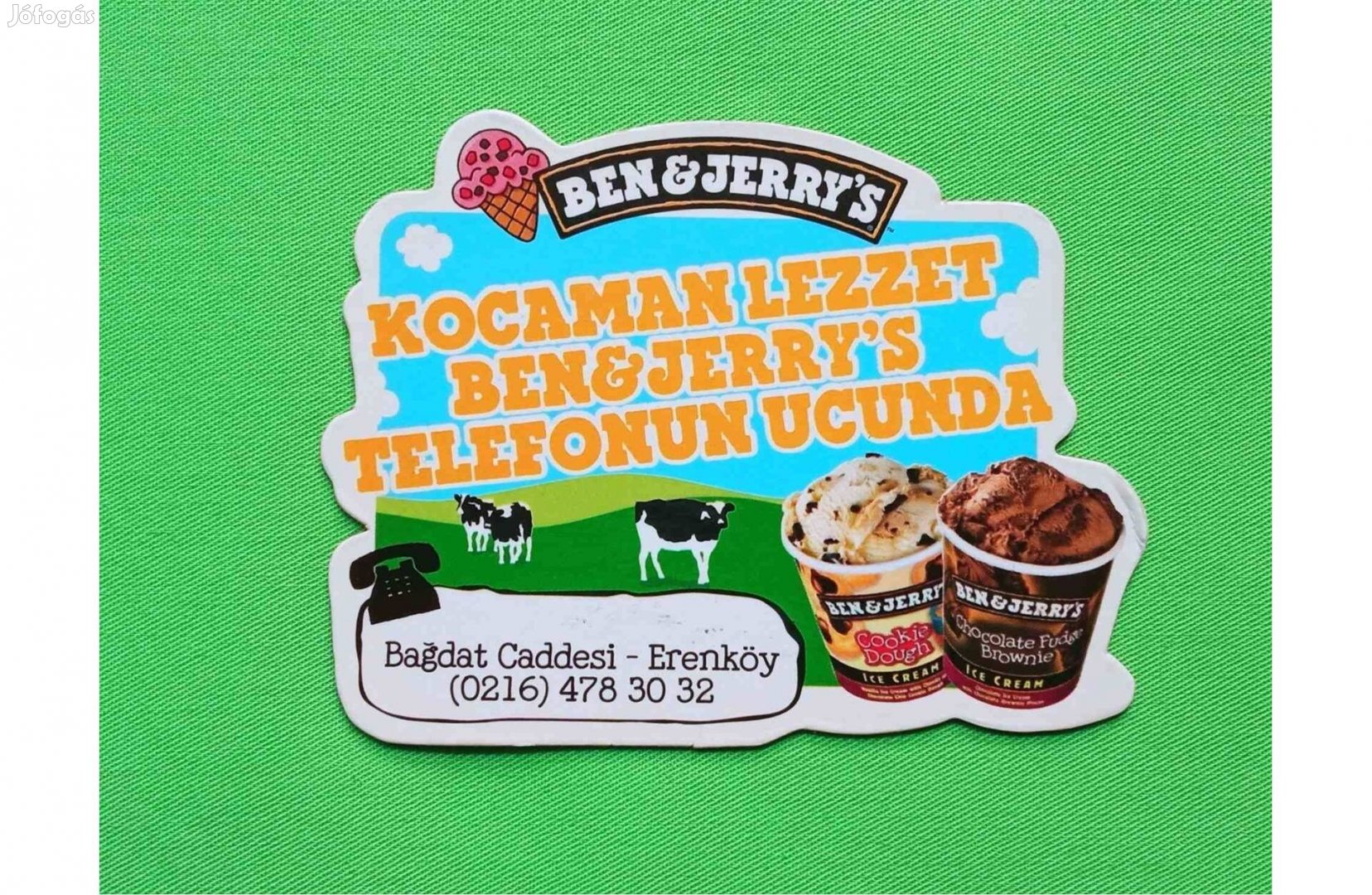 Hűtőmágnes - Ben & Jerrys Kocaman Lezzet * Gyűjtőknek figyelmébe!