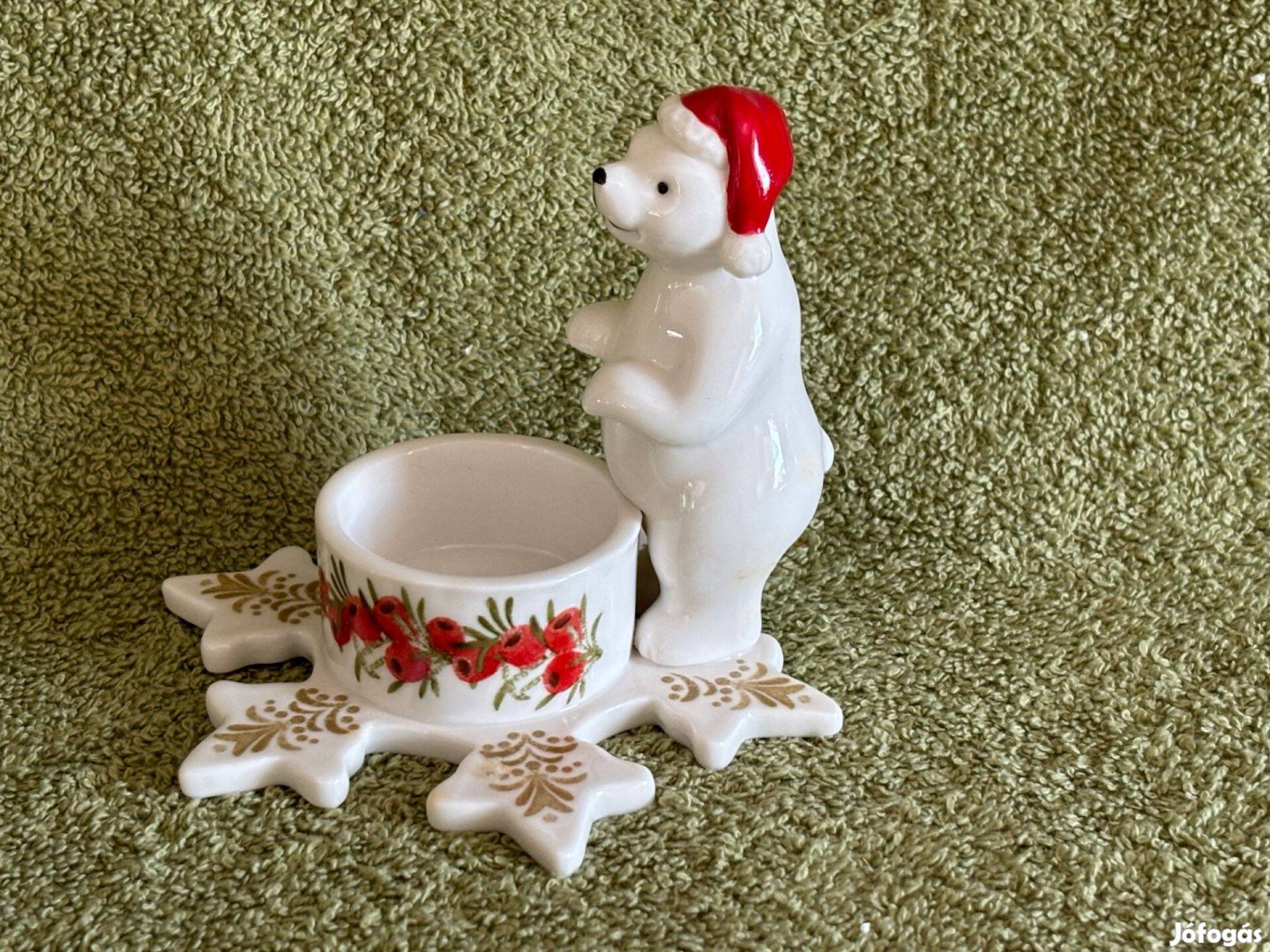 Hutschenreuther porcelán jegesmedve dísztárgy,mécsestartó