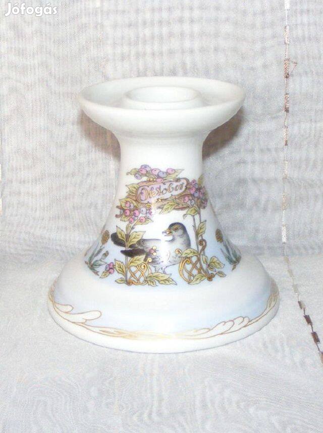Hutschenreuther porcelán madaras gyertyatartó