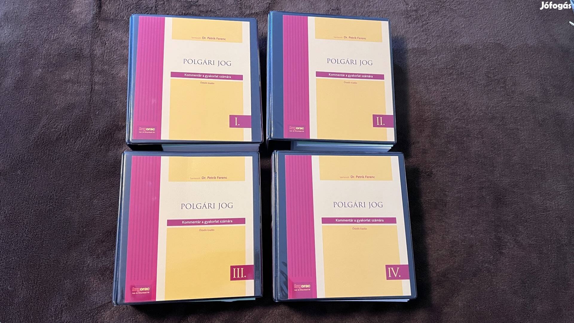Hvgorac Polgári Jog I-IV. (dr. Petrik Ferenc), ötödik kiadás