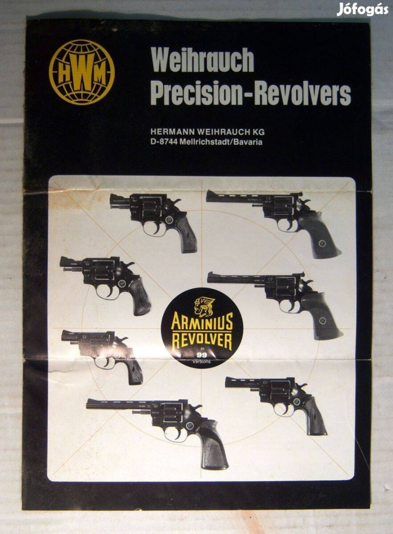 Hwm Arminus Revolver Katalógus (kb.1995) Angol nyelvű