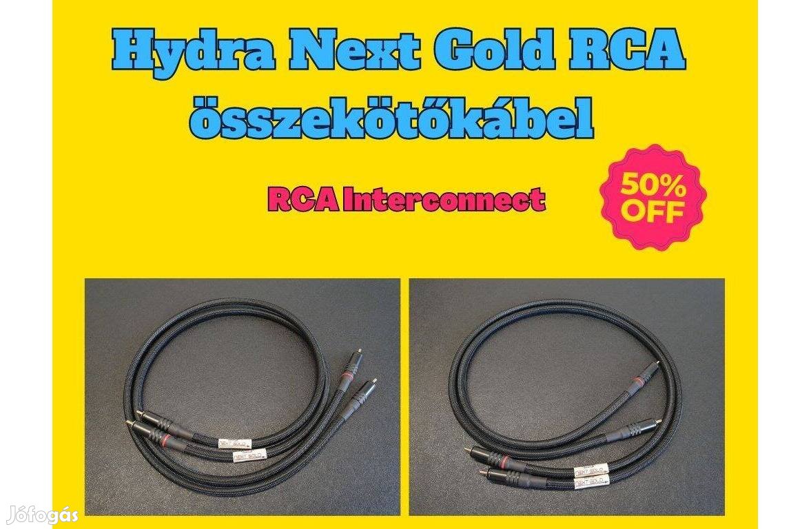 Hydra Next Gold RCA összekötőkábel 1Méter csak 1pár! -50% promo