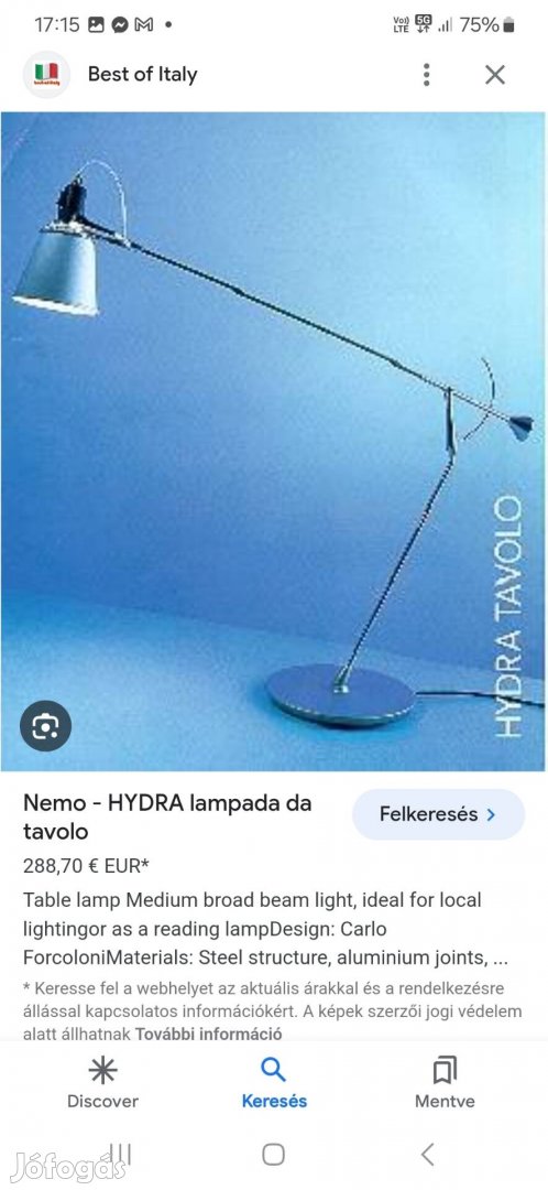 Hydro Tavolo asztali lámpa