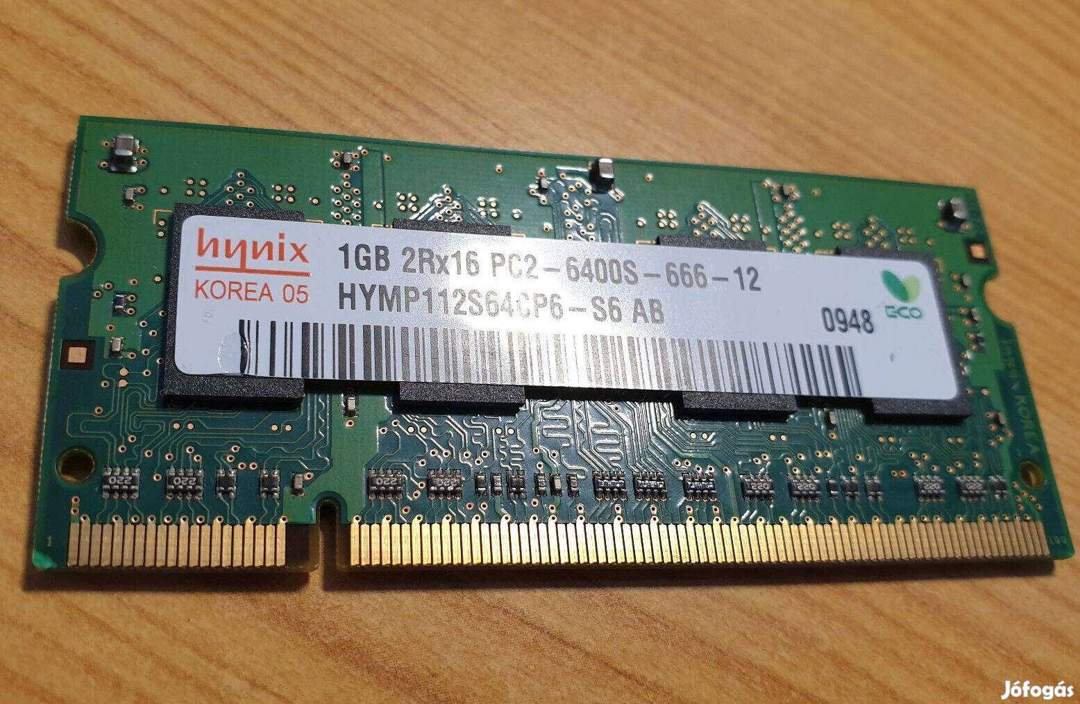 Hynix 1GB DDR2 800MHz SO-DIMM RAM memória újszerű