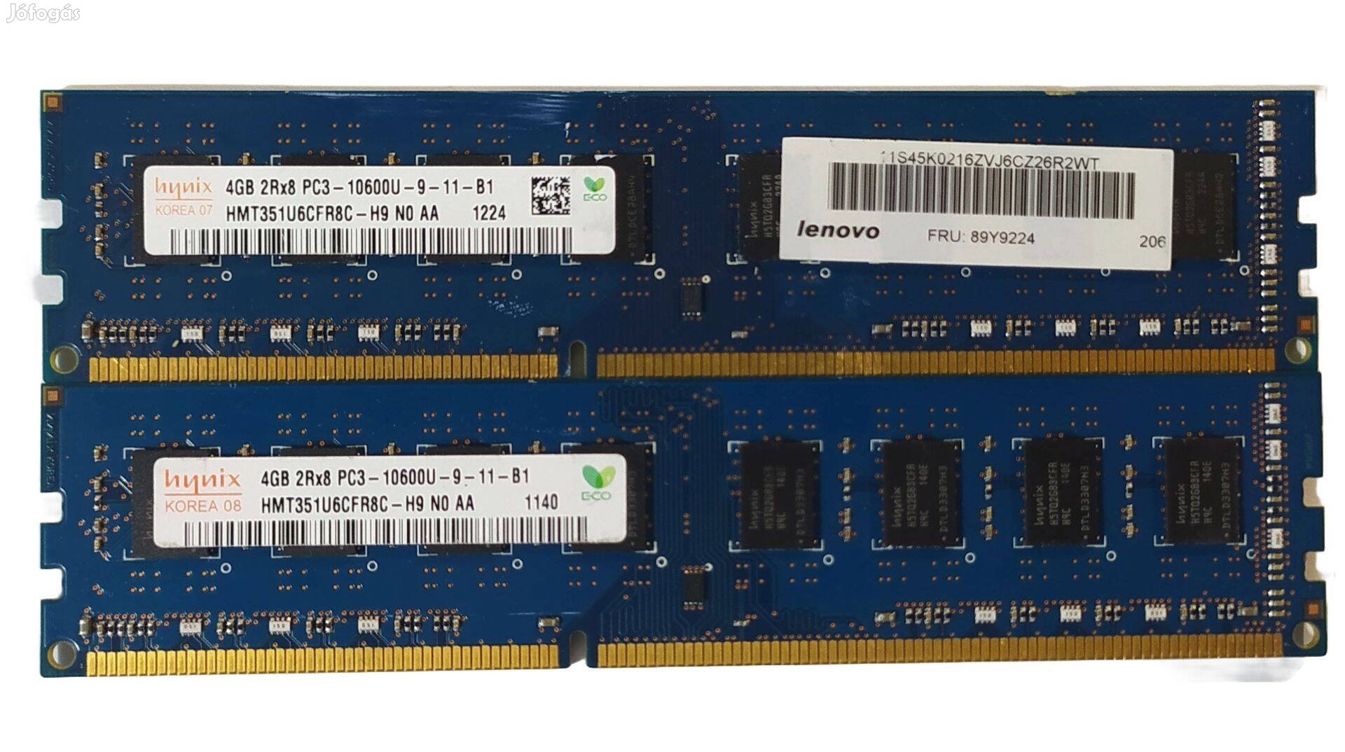 Hynix 8GB (2x4GB) DDR3 1333MHz cl9 memória