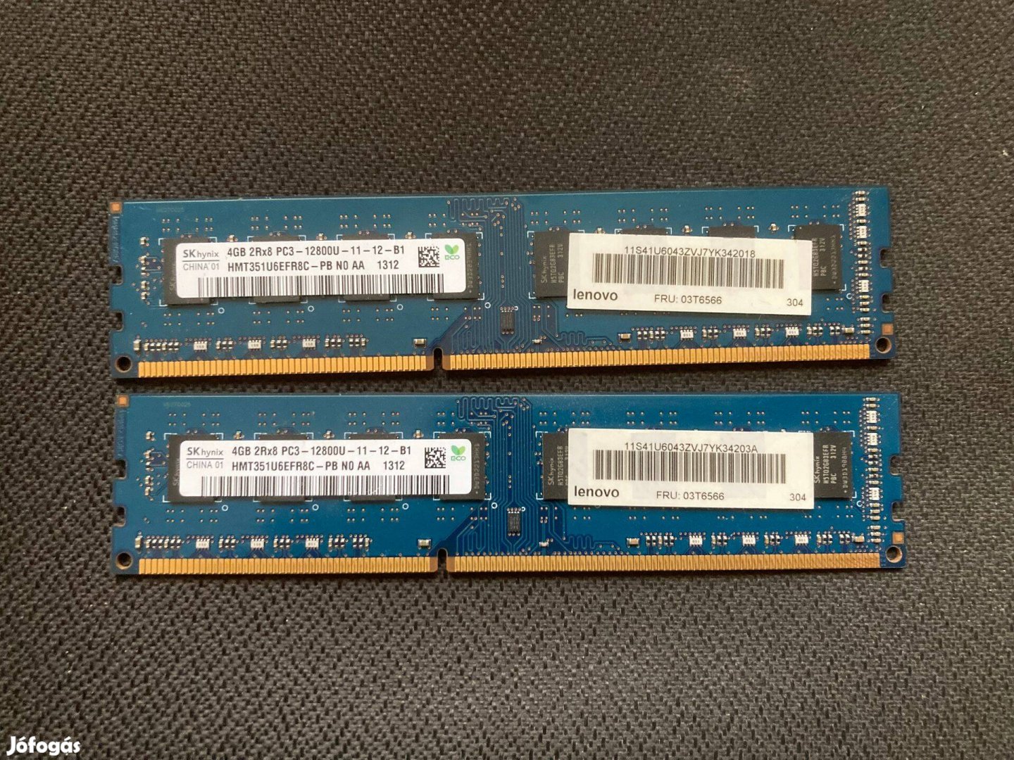 Hynix 8GB (2x4GB) DDR3 PC3-12800U (DDR3-1600) RAM memória