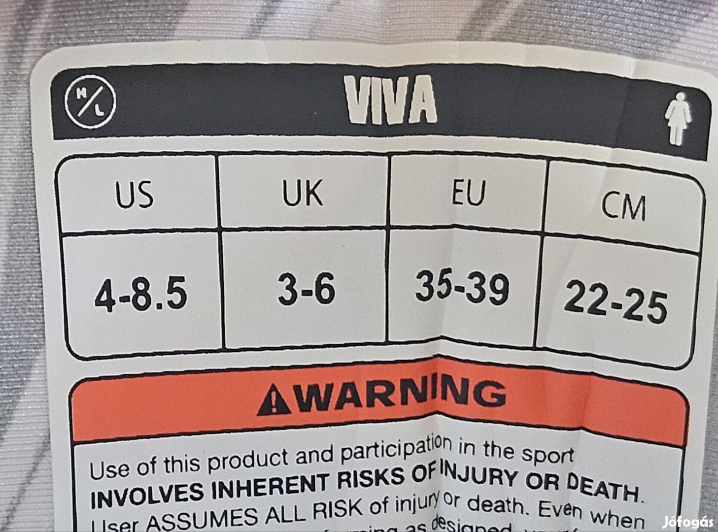 Hyperlite wakeboard 134 cm, kötéssel 35-39, tokkal eladó