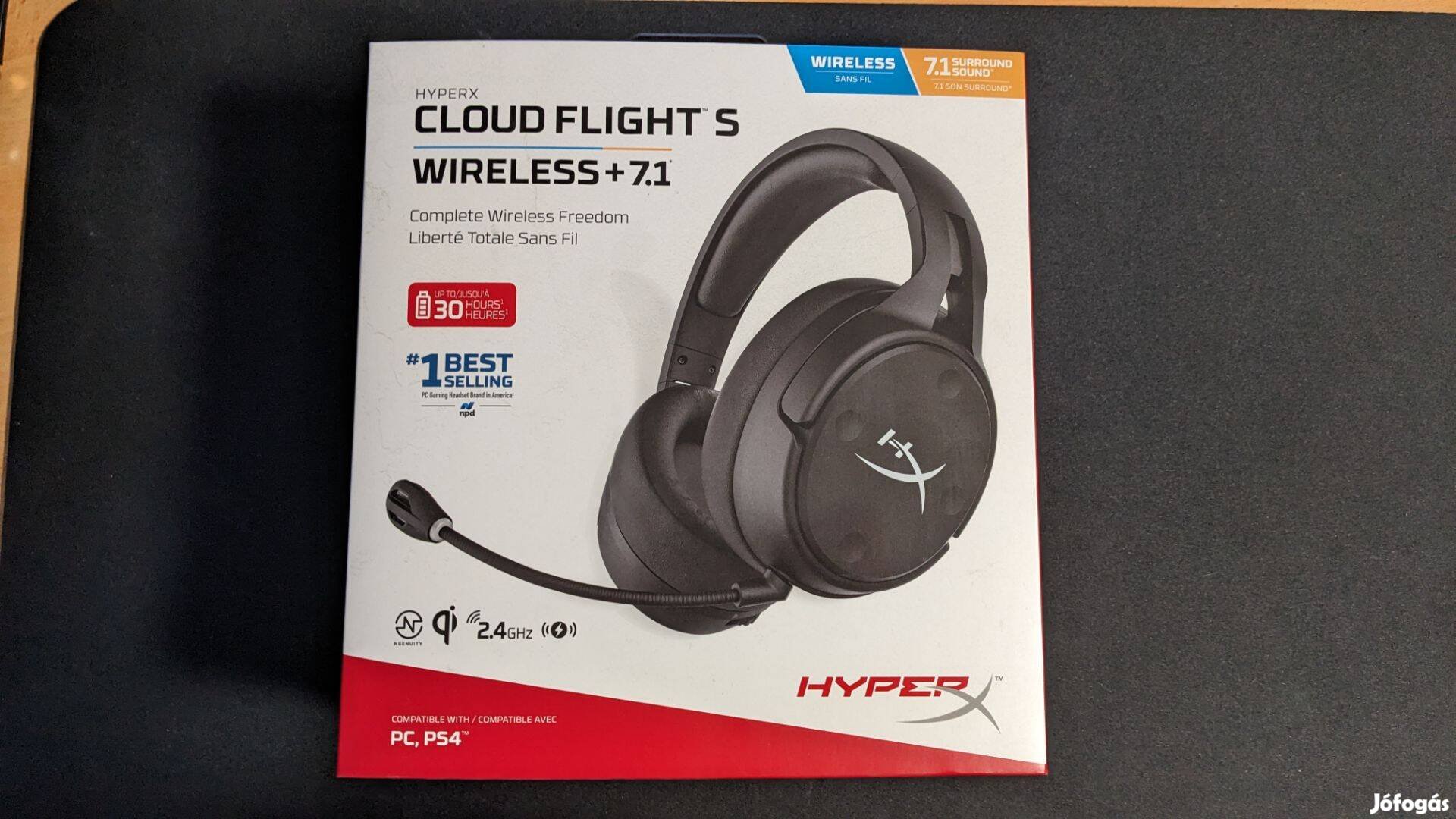 Hyperx Cloud Flight S vezeték nélküli fejhallgató