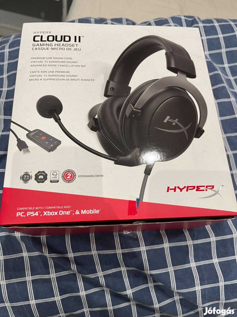 Hyperx Cloud II fejhallgató, gaming headset