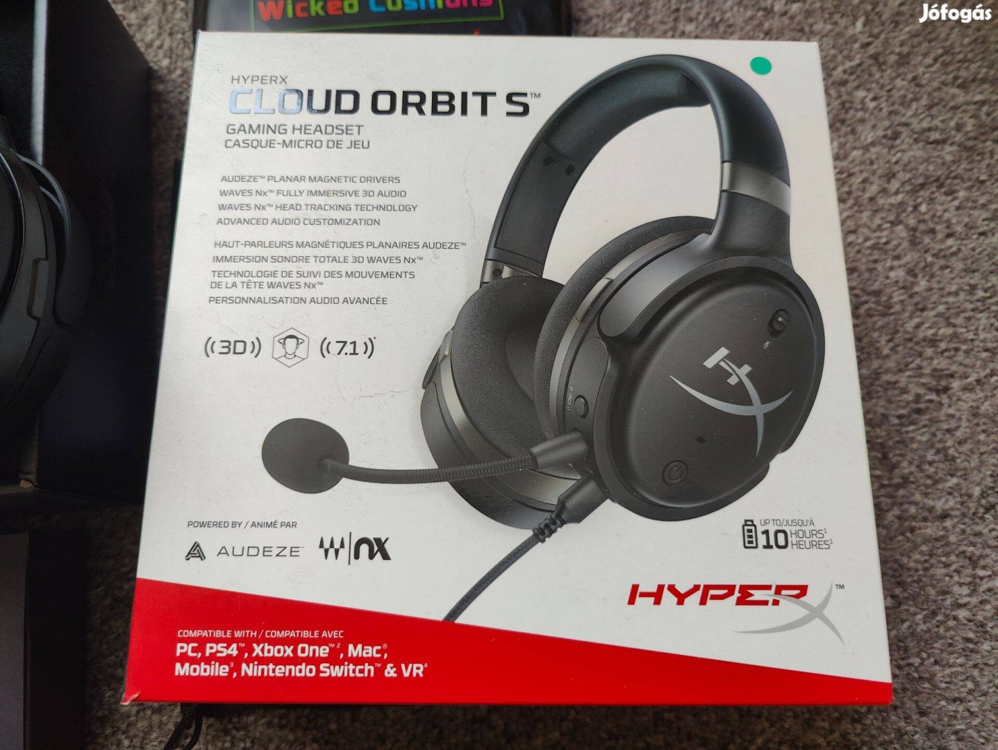 Hyperx Cloud orbit S 3d gamer fejhallgató /Audeze