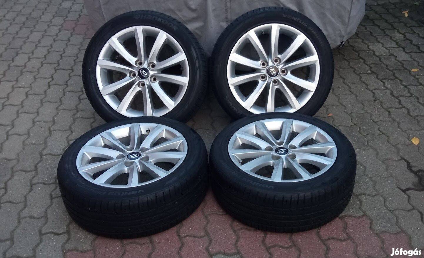 Hyundai 17" felni 17 gyári i40 alufelni Hankook nyári gumikkal 5x114,3