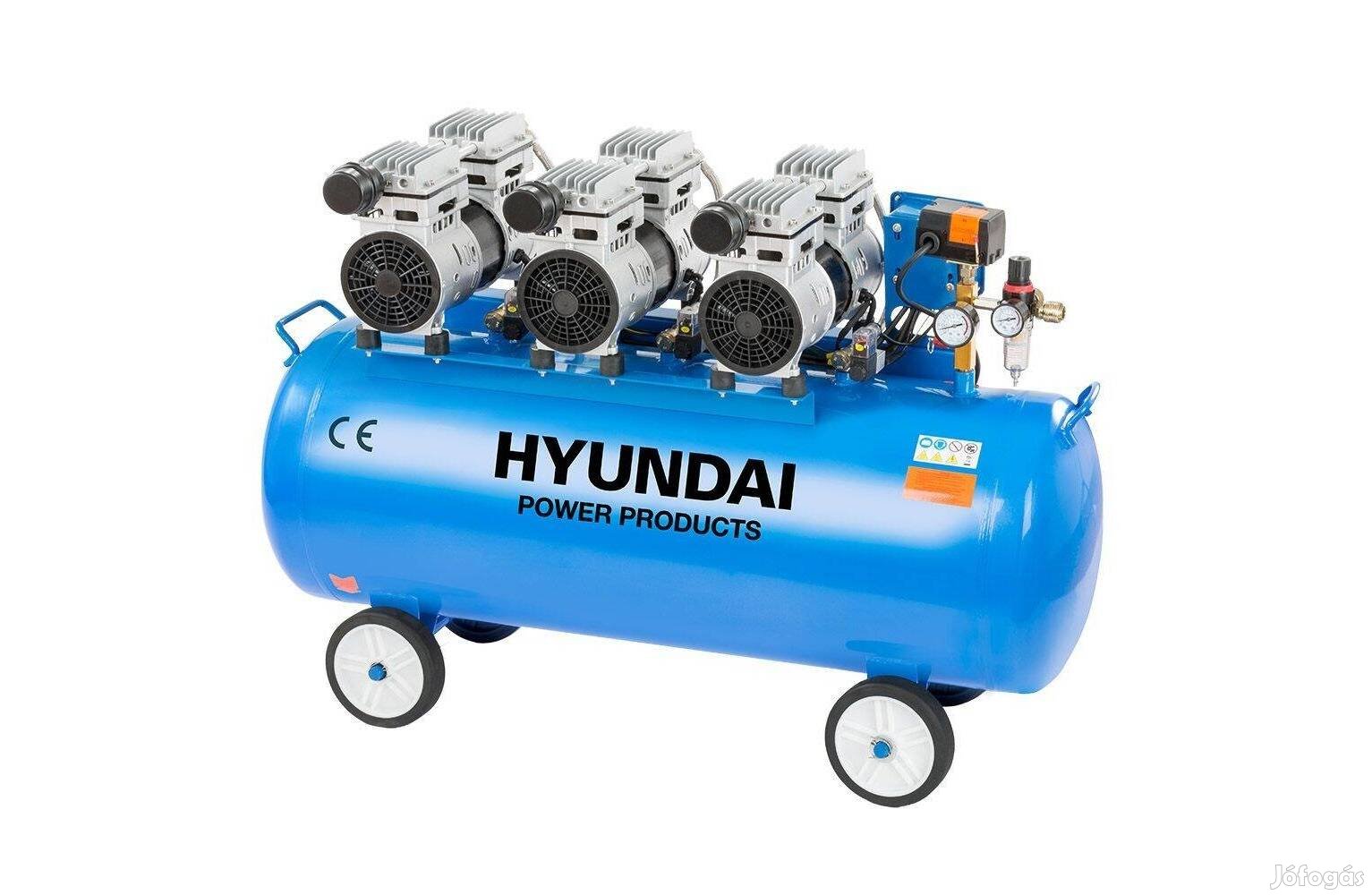 Hyundai Hyd-100F Csendes olajmentes kompresszor, 8 bar