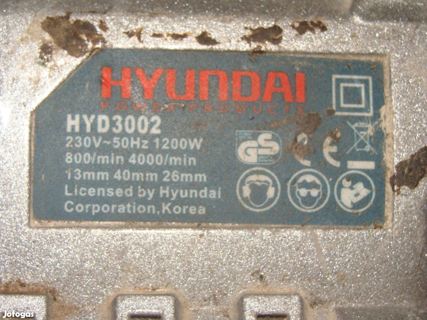 Hyundai Hyd 3002 vésőkalapács!