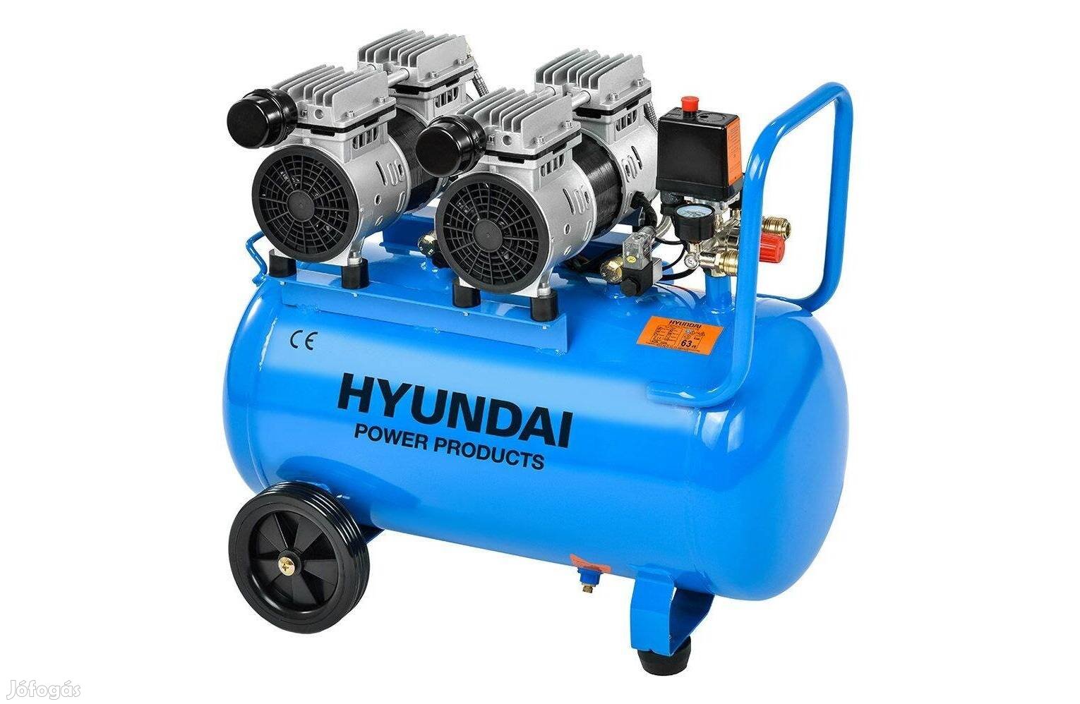 Hyundai Hyd-50F Csendes olajmentes kompresszor, 8 bar