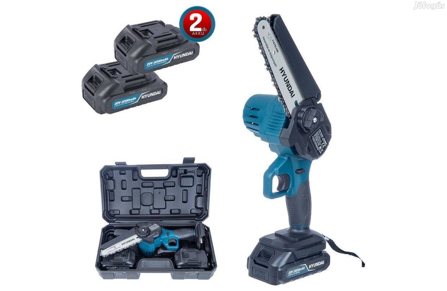 Hyundai Hyd-7150-20V-Li Akkus láncfűrész 2 db akkuval és