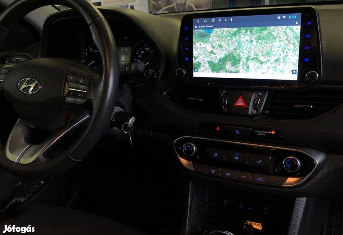 Hyundai I30 Carplay Multimédia Android GPS Rádió Tolatókamerával