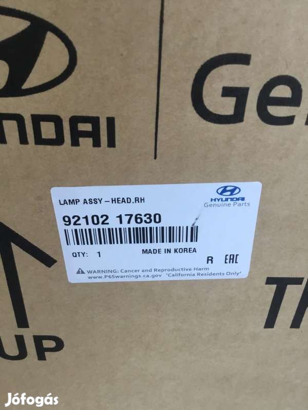 Hyundai Matrix fényszóró első jobb 9210217630