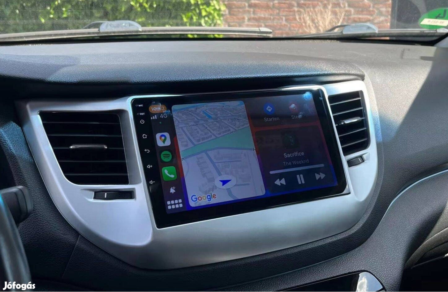 Hyundai Tucson Android Kijelző Multimédia Navigáció Rádió Carplay