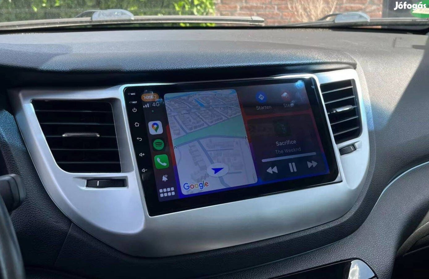 Hyundai Tucson IX35 Android Kijelző Multimédia Navigáció Rádió Carplay