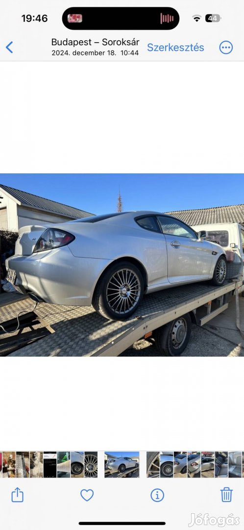 Hyundai coupe 2008 as évjárat 1,6 benzin alkatrészei eladók 