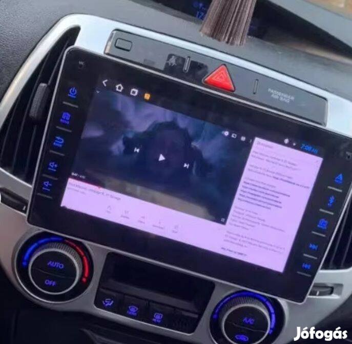 Hyundai i20 Carplay Multimédia Android GPS Rádió Tolatókamerával