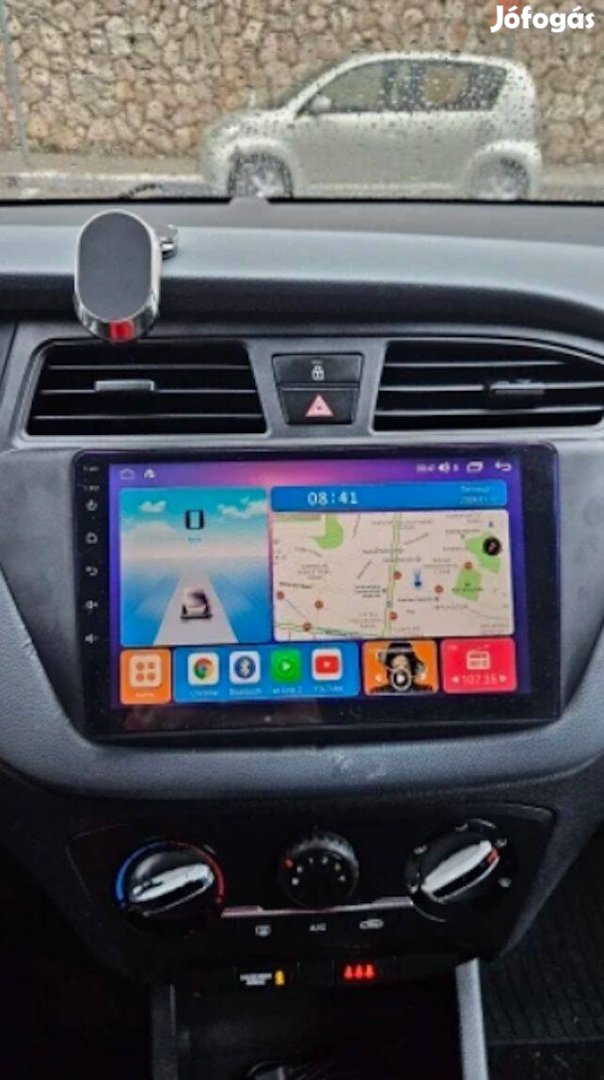 Hyundai i20 Carplay Multimédia Android GPS Rádió Tolatókamerával