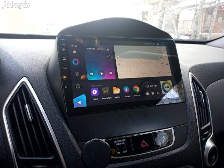 Hyundai ix35 Carplay Multimédia Android GPS Rádió Tolatókamerával