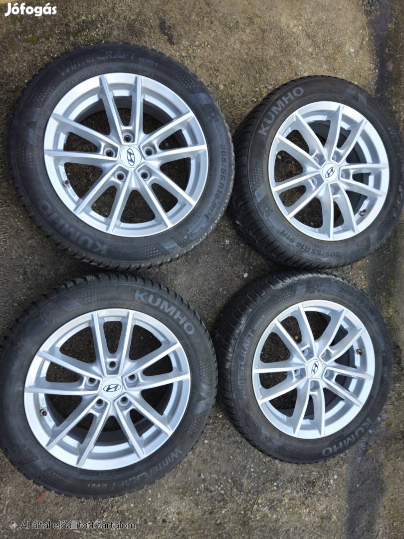 Hyundai kia alufelnik teligumikkal 5x114,3 205/60r16