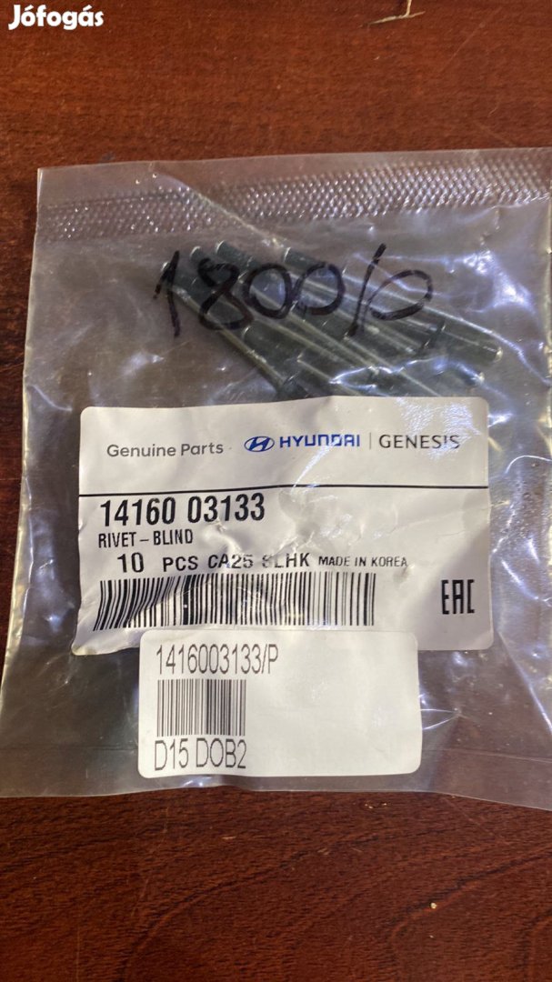 Hyundai szegecs, (10 db/szett) 1416003133 eladó