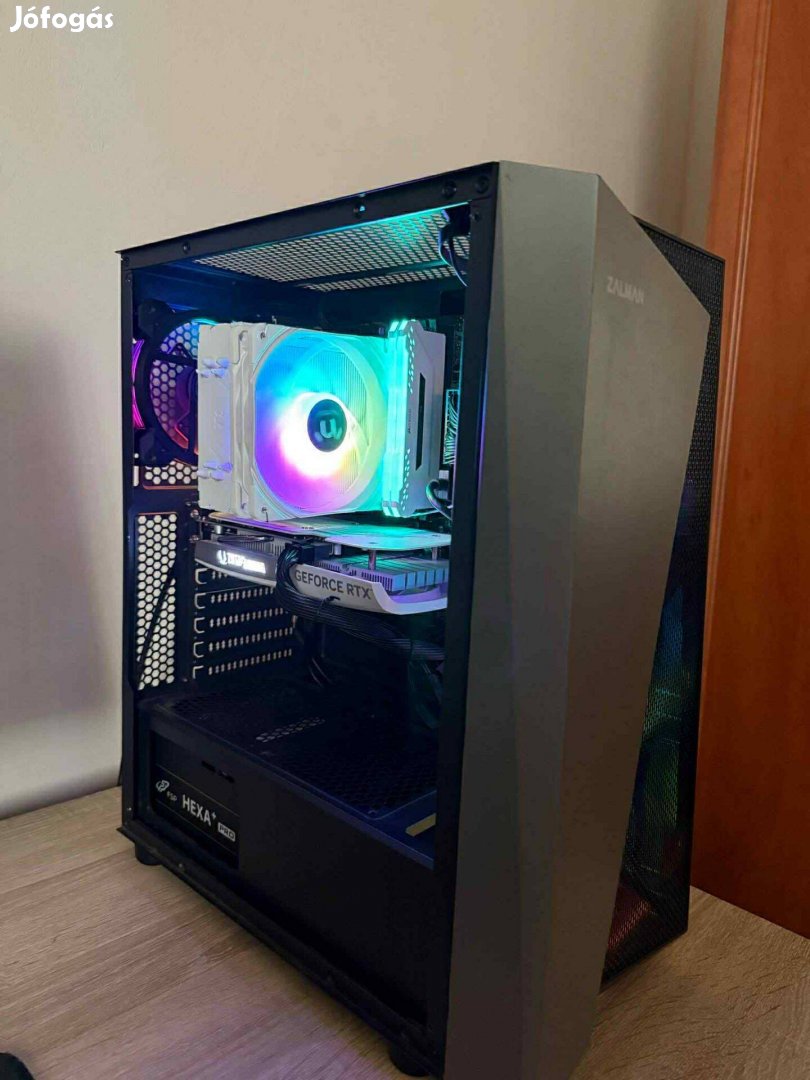 I5 + Rtx 4060 Gamer PC RGB ház Friss Win11
