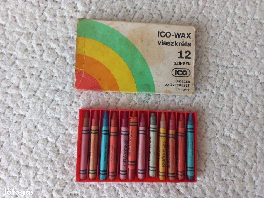 ICO Wax viaszkréta dobozában 12 db Crayons viaszkréta