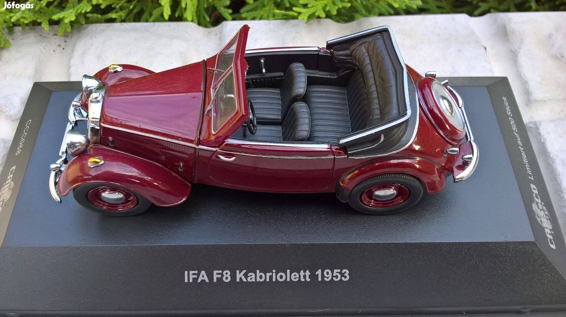 IFA F8 convertible, kabrió 1953 1:43 IST CCC068 borvörös