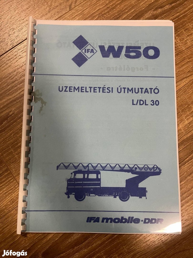IFA W50 L/DL teherautó üzemeltetési útmutató gépkönyv