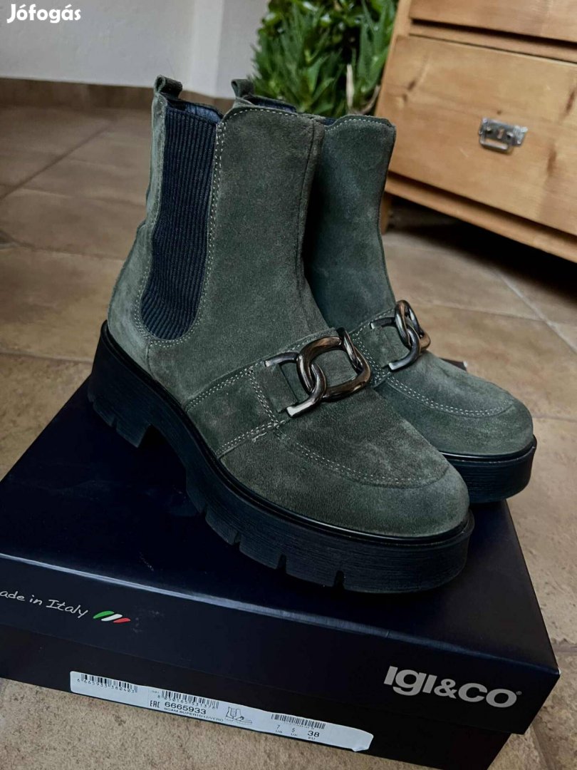 IGICO olasz,valódi bőr,pár alkalommal viselt bokacsizma