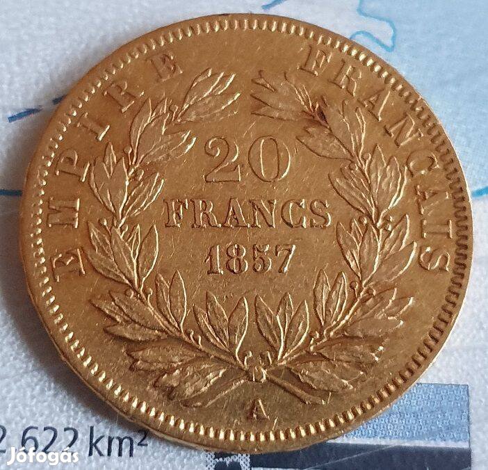 III.Napoleon 20 francs 1857