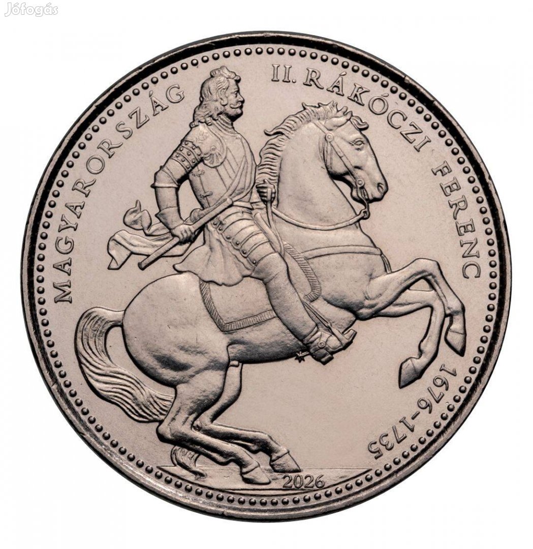 II. Rákóczi Ferenc 50 forintos emlékérme rolniból bontva