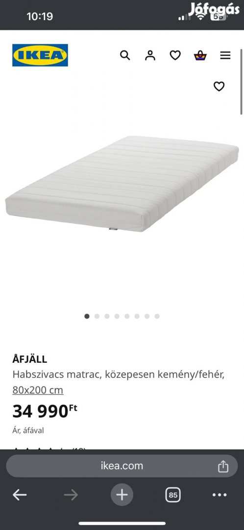 IKEA ÁFJÄLL matrac 80x200 2db